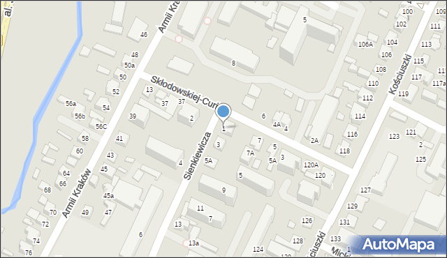 Biłgoraj, Sienkiewicza Henryka, 1, mapa Biłgoraj