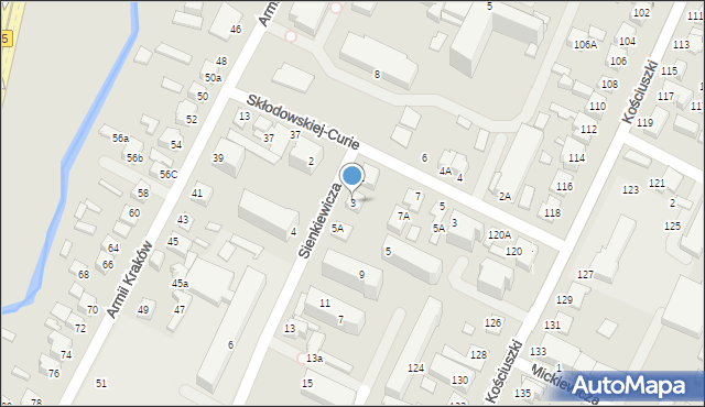 Biłgoraj, Sienkiewicza Henryka, 3, mapa Biłgoraj