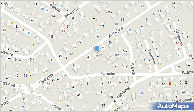 Biłgoraj, Sitarska, 5, mapa Biłgoraj