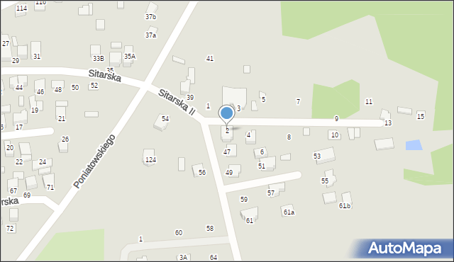 Biłgoraj, Sitarska II, 2, mapa Biłgoraj