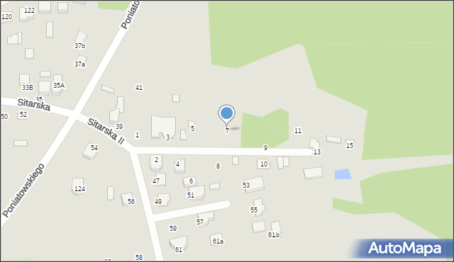 Biłgoraj, Sitarska II, 7, mapa Biłgoraj