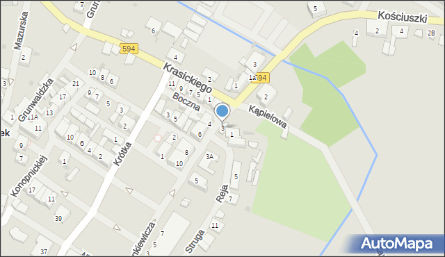 Bisztynek, Sienkiewicza Henryka, 3, mapa Bisztynek