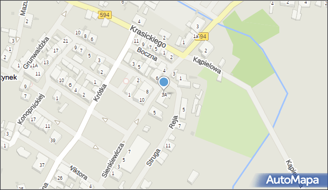 Bisztynek, Sienkiewicza Henryka, 3A, mapa Bisztynek