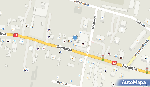 Błaszki, Sieradzka, 55, mapa Błaszki