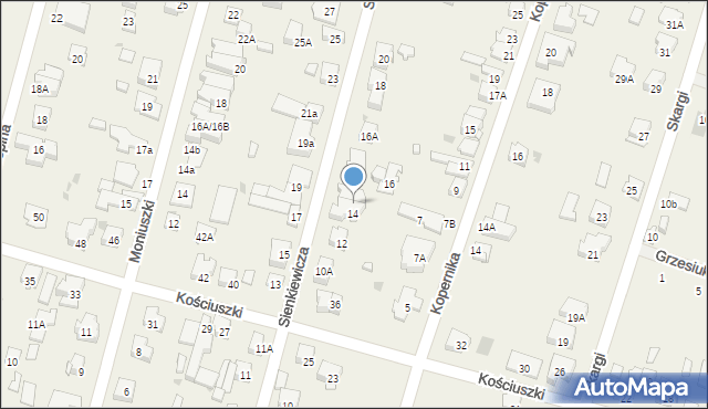 Blizne Jasińskiego, Sienkiewicza Henryka, 14/14A, mapa Blizne Jasińskiego