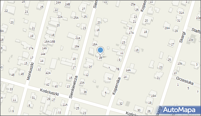 Blizne Jasińskiego, Sienkiewicza Henryka, 16, mapa Blizne Jasińskiego