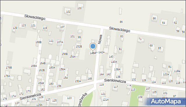 Bobrowniki, Sienkiewicza Henryka, 148A, mapa Bobrowniki