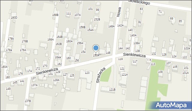 Bobrowniki, Sienkiewicza Henryka, 150A, mapa Bobrowniki