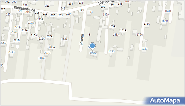 Bobrowniki, Sienkiewicza Henryka, 191A, mapa Bobrowniki