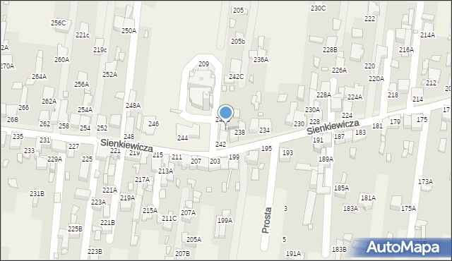 Bobrowniki, Sienkiewicza Henryka, 242A, mapa Bobrowniki