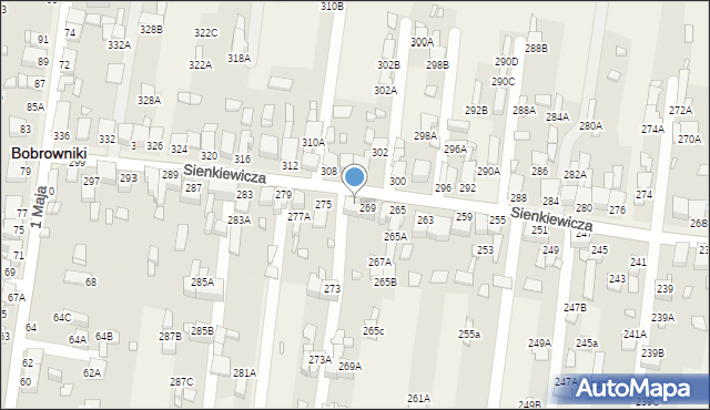 Bobrowniki, Sienkiewicza Henryka, 271, mapa Bobrowniki