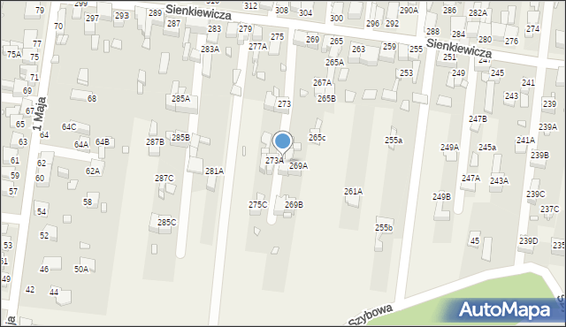 Bobrowniki, Sienkiewicza Henryka, 271A, mapa Bobrowniki