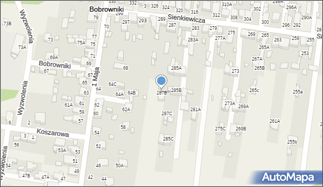 Bobrowniki, Sienkiewicza Henryka, 287B, mapa Bobrowniki
