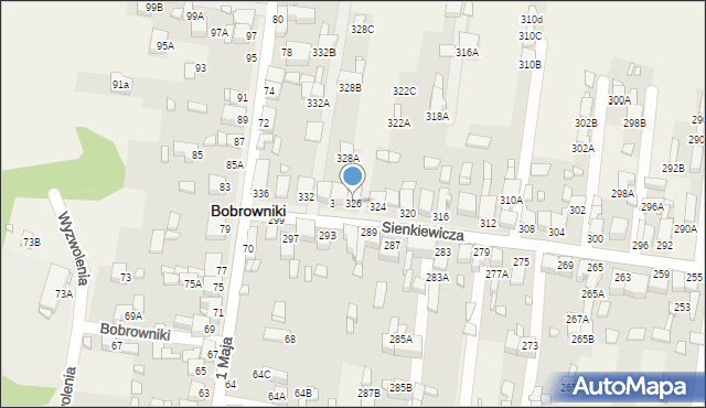 Bobrowniki, Sienkiewicza Henryka, 326, mapa Bobrowniki