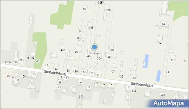 Bobrowniki, Sienkiewicza Henryka, 32A, mapa Bobrowniki