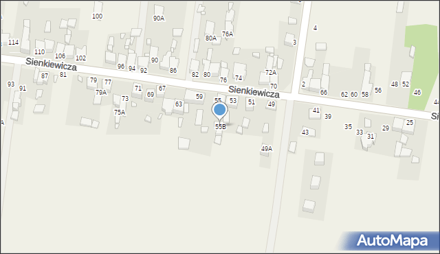 Bobrowniki, Sienkiewicza Henryka, 55B, mapa Bobrowniki