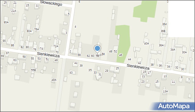 Bobrowniki, Sienkiewicza Henryka, 58, mapa Bobrowniki