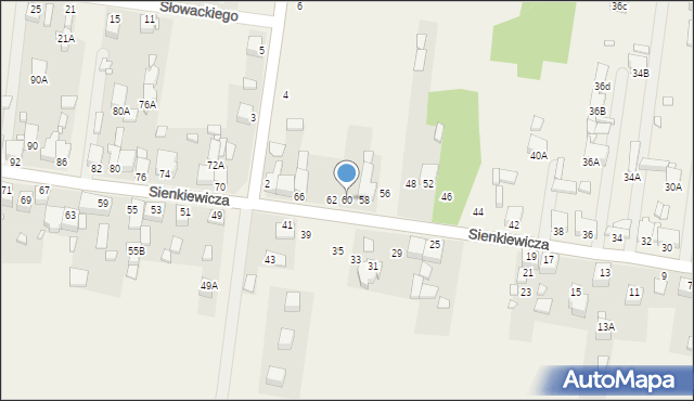 Bobrowniki, Sienkiewicza Henryka, 60, mapa Bobrowniki