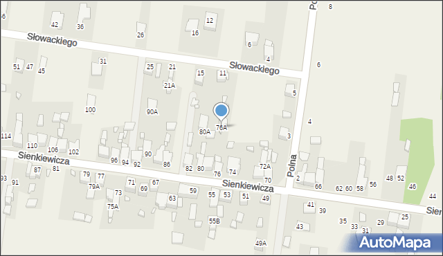 Bobrowniki, Sienkiewicza Henryka, 76A, mapa Bobrowniki