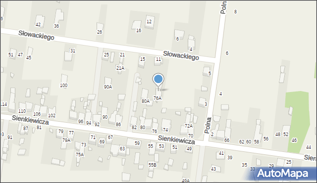 Bobrowniki, Sienkiewicza Henryka, 76B, mapa Bobrowniki