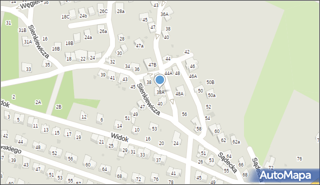 Bochnia, Sienkiewicza Henryka, 38A, mapa Bochni