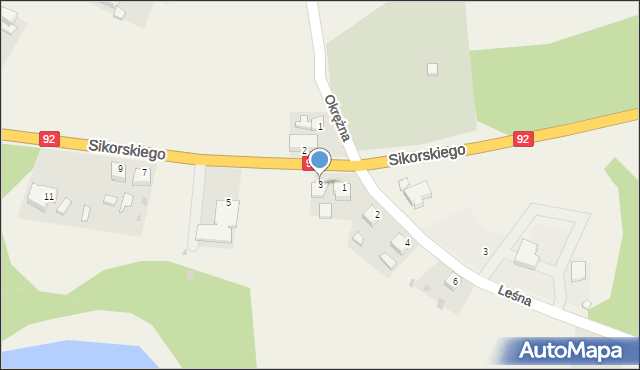 Boczów, Sikorskiego Władysława, gen., 3, mapa Boczów
