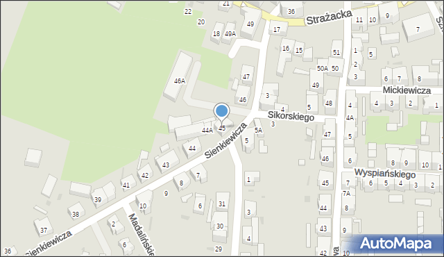 Boguszów-Gorce, Sienkiewicza Henryka, 45, mapa Boguszów-Gorce