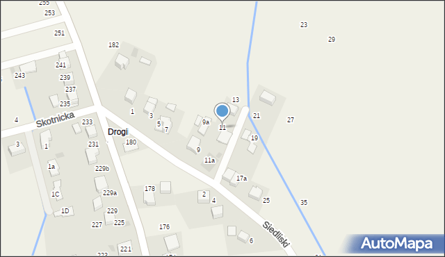 Bolechowice, Siedliski, 11, mapa Bolechowice