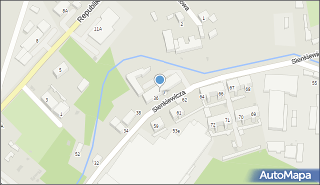 Bolków, Sienkiewicza Henryka, 36A, mapa Bolków