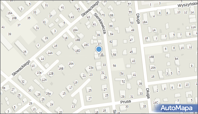 Bolszewo, Sienkiewicza Henryka, 35a, mapa Bolszewo