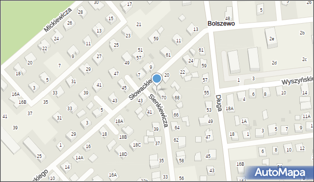 Bolszewo, Sienkiewicza Henryka, 70B, mapa Bolszewo