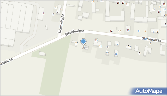 Borek Strzeliński, Sienkiewicza Henryka, 15, mapa Borek Strzeliński