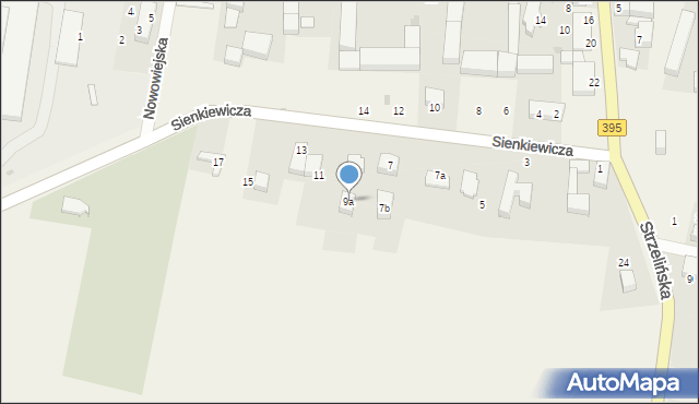 Borek Strzeliński, Sienkiewicza Henryka, 9a, mapa Borek Strzeliński