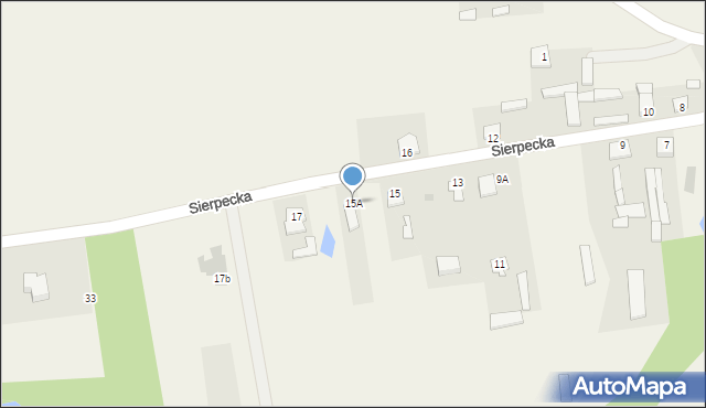 Borkowo Kościelne, Sierpecka, 15A, mapa Borkowo Kościelne
