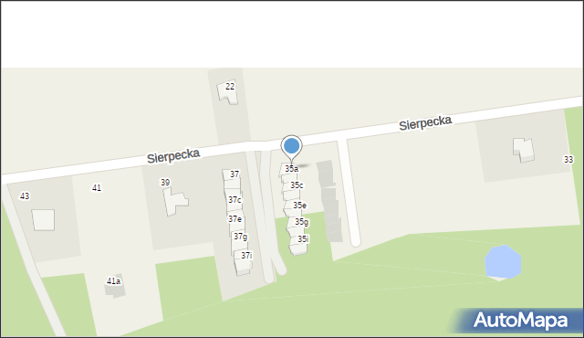 Borkowo Kościelne, Sierpecka, 35a, mapa Borkowo Kościelne