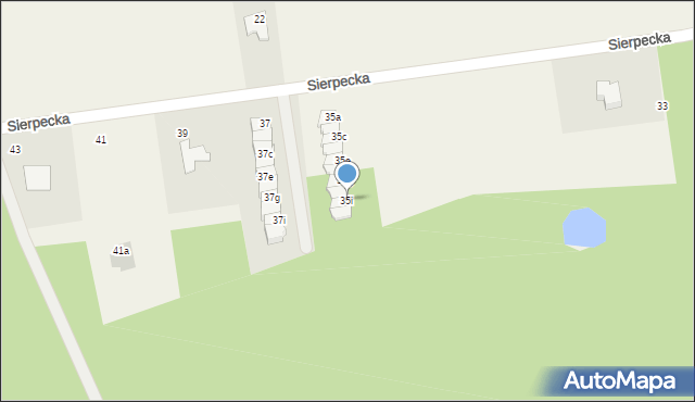 Borkowo Kościelne, Sierpecka, 35i, mapa Borkowo Kościelne