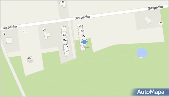 Borkowo Kościelne, Sierpecka, 35j, mapa Borkowo Kościelne