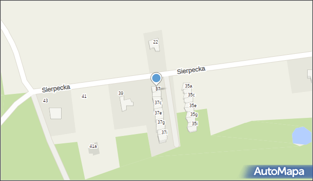 Borkowo Kościelne, Sierpecka, 37a, mapa Borkowo Kościelne