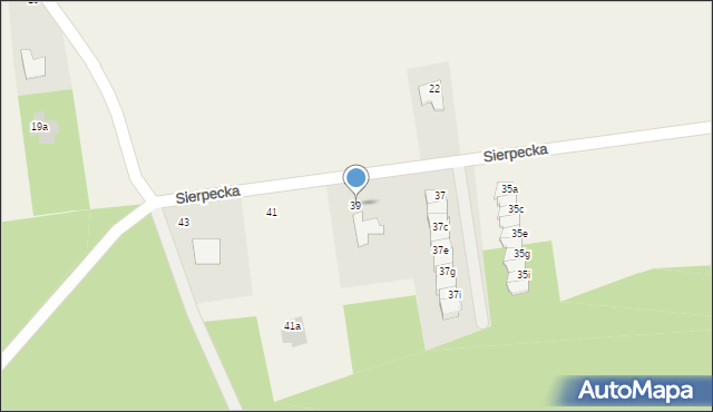 Borkowo Kościelne, Sierpecka, 39, mapa Borkowo Kościelne