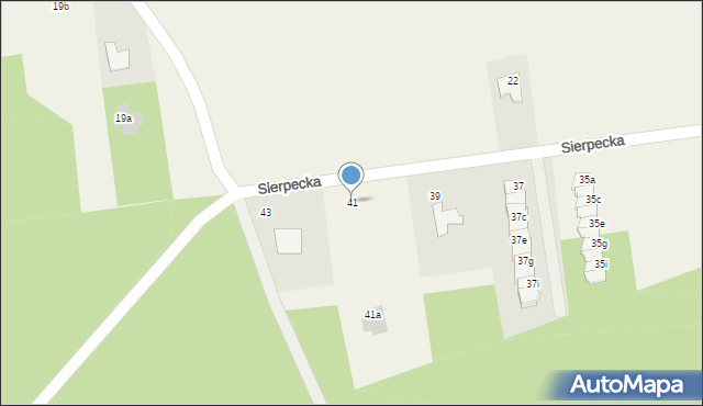 Borkowo Kościelne, Sierpecka, 41, mapa Borkowo Kościelne