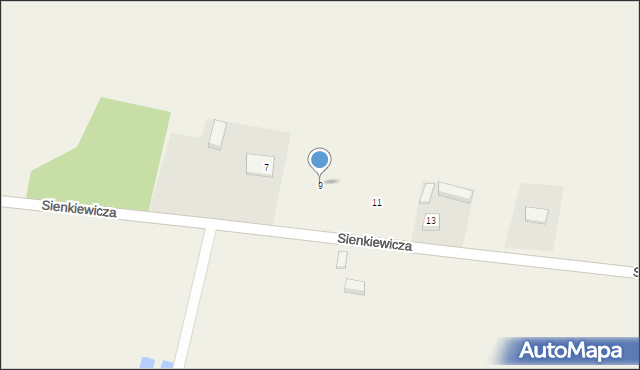 Borzykowa, Sienkiewicza Henryka, 9, mapa Borzykowa