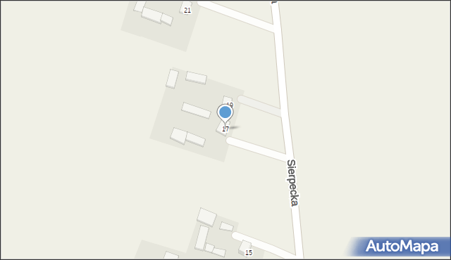 Bożewo, Sierpecka, 17, mapa Bożewo