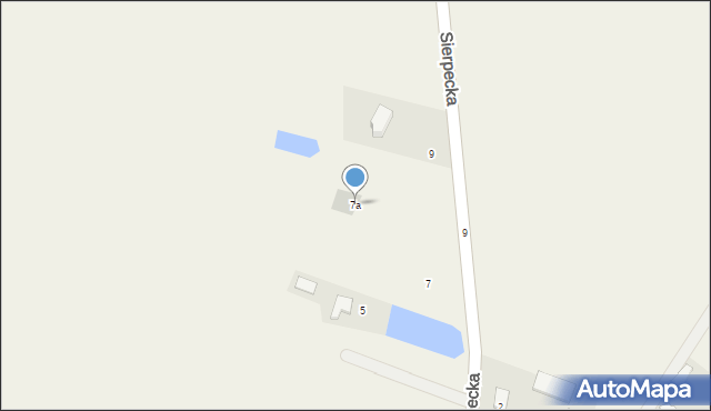 Bożewo, Sierpecka, 7a, mapa Bożewo