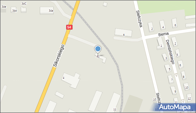 Braniewo, Sikorskiego Władysława, gen., 41, mapa Braniewo