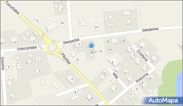 Brudzeń Duży, Sierpecka, 10, mapa Brudzeń Duży