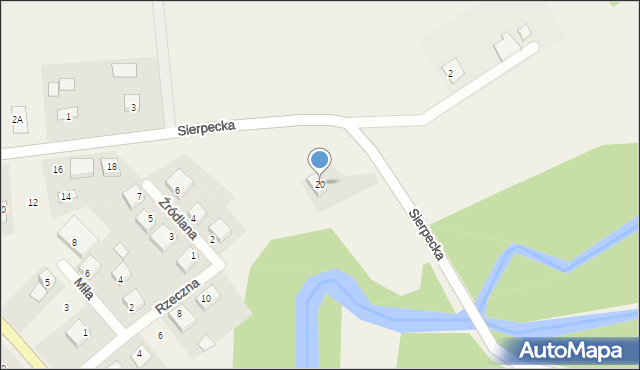 Brudzeń Duży, Sierpecka, 20, mapa Brudzeń Duży