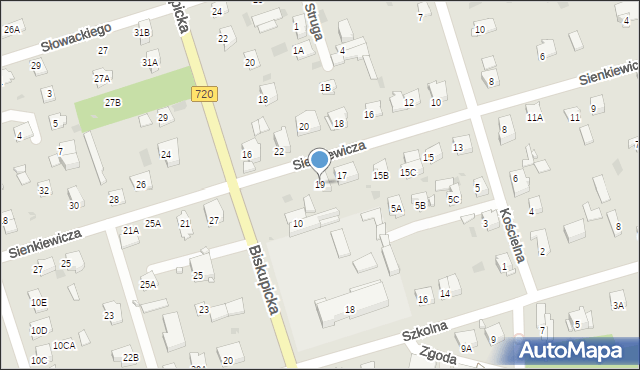 Brwinów, Sienkiewicza Henryka, 19, mapa Brwinów