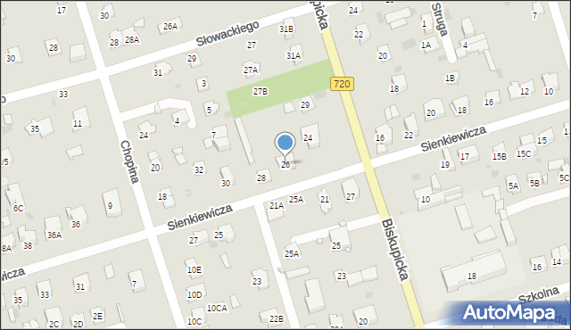 Brwinów, Sienkiewicza Henryka, 26, mapa Brwinów