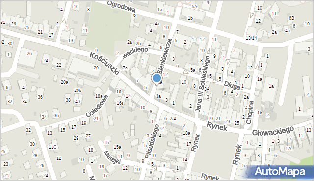 Brzesko, Sienkiewicza Henryka, 1/1A, mapa Brzesko