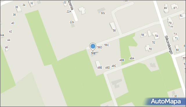 Brzesko, Sikorskiego Władysława, gen., 56E, mapa Brzesko
